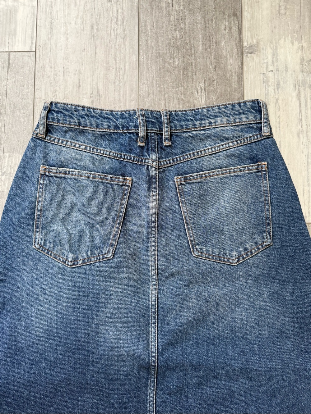 Free People We The Free Come As You Are Denim Maxi Skirt Size 8 Dark Indigo - Picture 8 of 9